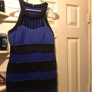 Black blue dress